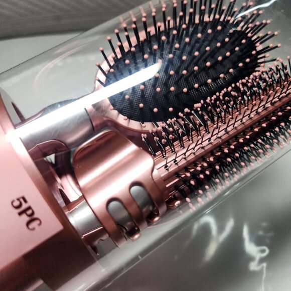 NEW SET OF 2 Bundle 5-Piece Hairbrush Brush Hand Mirror Beauty Brushes Pink Hair - Picture 5 of 7